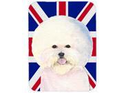 Bichon Frise with English Union Jack British Flag Mouse Pad Hot Pad or Trivet SS4968MP