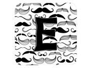 Set of 4 Letter E Moustache Initial Foam Coasters CJ2009 EFC