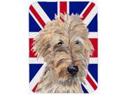 Golden Doodle with English Union Jack British Flag Mouse Pad Hot Pad or Trivet SC9859MP