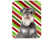Candy Cane Holiday Christmas Schnauzer Mouse Pad Hot Pad or Trivet KJ1171MP