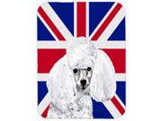 White Toy Poodle with English Union Jack British Flag Mouse Pad Hot Pad or Trivet SC9886MP