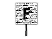 Letter F Moustache Initial Leash or Key Holder CJ2009 FSH4