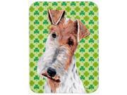 Wire Fox Terrier Lucky Shamrock St. Patrick s Day Mouse Pad Hot Pad or Trivet SC9724MP