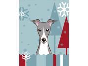 Winter Holiday Italian Greyhound Flag Canvas House Size BB1732CHF