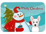 Snowman with Westie Mouse Pad Hot Pad or Trivet BB1846MP