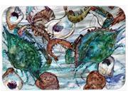 Shrimp Crabs and Oysters in water Kitchen or Bath Mat 20x30 8965CMT