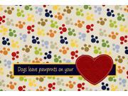 Dogs leave pawprints on your heart Fabric Placemat SB3054PLMT