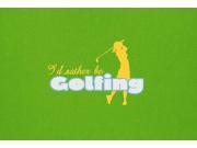 I d rather be Golfing Woman on Green Fabric Placemat SB3093PLMT