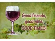 Good friends good wine good times Fabric Placemat SB3070PLMT