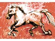 Shadow the Horse in Red Fabric Placemat MW1170PLMT