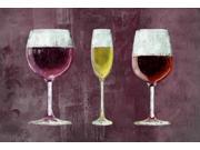 Three Glasses of Wine Purple Fabric Placemat SB3073PLMT