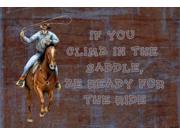 Roper Horse If you climb in the saddle be ready for the ride Fabric Placemat SB3061PLMT