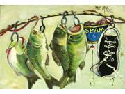 Recession Food Fish caught with Spam Fabric Placemat JMK1113PLMT