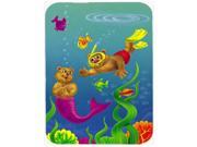 Teddy Bear Mermaid and Diver Mouse Pad Hot Pad or Trivet APH0414MP