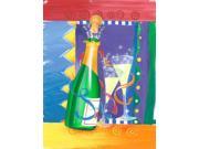 New Years Celebration Toast Flag Canvas House Size APH8556CHF