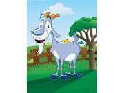 Billy the Goat Flag Canvas House Size APH7634CHF
