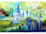 St Louis Cathedrial Across the Square Fabric Placemat MW1217PLMT