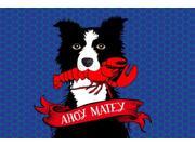 Ahoy Matey Nautical Border Collie Fabric Placemat VHA3011PLMT