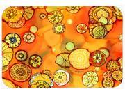 Abstract Flowers in Oranges and Yellows Kitchen or Bath Mat 20x30 8987CMT