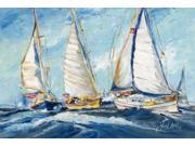 Roll me over Sailboats Fabric Placemat JMK1027PLMT