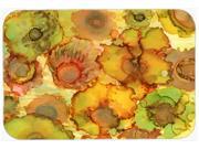 Abstract Flowers in Yellows and Oranges Mouse Pad Hot Pad or Trivet 8986MP
