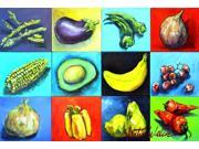 Mixed Fruits and Vegetables Fabric Placemat MW1227PLMT
