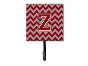 Letter Z Chevron Maroon and White Leash or Key Holder CJ1049 ZSH4