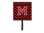 Letter M Chevron Black and Red Leash or Key Holder CJ1047 MSH4