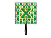 Letter X Football Green and Gold Leash or Key Holder CJ1069 XSH4