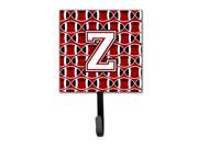 Letter Z Football Cardinal and White Leash or Key Holder CJ1082 ZSH4