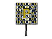 Letter P Football Blue and Gold Leash or Key Holder CJ1074 PSH4