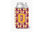 Letter O Football Maroon and Gold Can or Bottle Hugger CJ1081 OCC