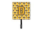 Letter D Football Black Old Gold and White Leash or Key Holder CJ1080 DSH4