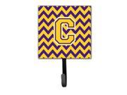 Letter C Chevron Purple and Gold Leash or Key Holder CJ1041 CSH4