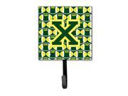 Letter X Football Green and Yellow Leash or Key Holder CJ1075 XSH4