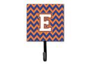 Letter E Chevron Blue and Orange 3 Leash or Key Holder CJ1060 ESH4