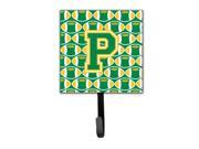 Letter P Football Green and Gold Leash or Key Holder CJ1069 PSH4