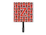 Letter Z Football Scarlet and Grey Leash or Key Holder CJ1067 ZSH4