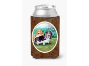 Basset Hound Double Trouble Can or Bottle Hugger 7061CC