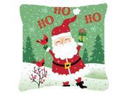 Merry Christmas Santa Claus Ho Ho Ho Fabric Decorative Pillow VHA3016PW1818