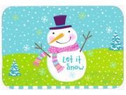 Christmas Snowman Let it Snow Mouse Pad Hot Pad or Trivet VHA3017MP