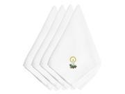 Christmas Candle with Holly Embroidered Napkins Set of 4 EMBT2422NPKE