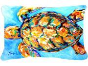 Sand Dance Turtle Canvas Fabric Decorative Pillow