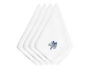 Christmas Blue and Silver Dove Embroidered Napkins Set of 4 EMBT2105NPKE