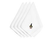 Halloween Witches Face Embroidered Napkins Set of 4 EMBT3811NPKE