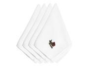 Halloween Witch Riding Broom Embroidered Napkins Set of 4 EMBT2163NPKE