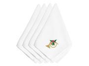 Christmas French Horn Embroidered Napkins Set of 4 EMBT2079NPKE