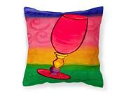 Wine Decorative Canvas Fabric Pillow