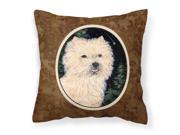 Starry Night Cairn Terrier Decorative Canvas Fabric Pillow
