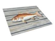 Red Fish on the wharf Glass Cutting Board